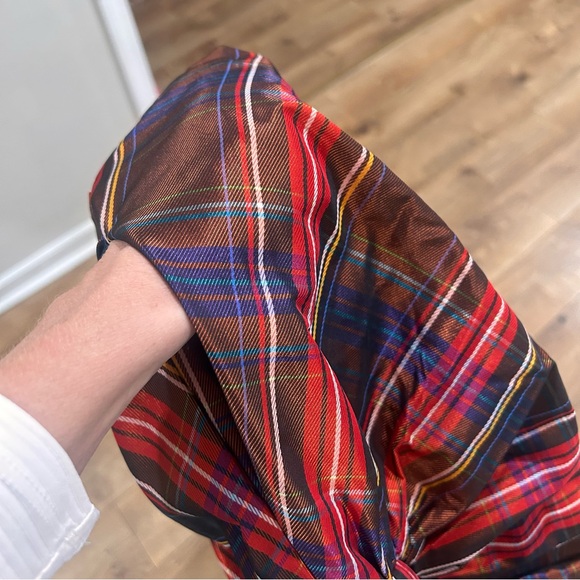 $498 Trina Turk Kalina skirt in red multi plaid - Picture 10 of 13